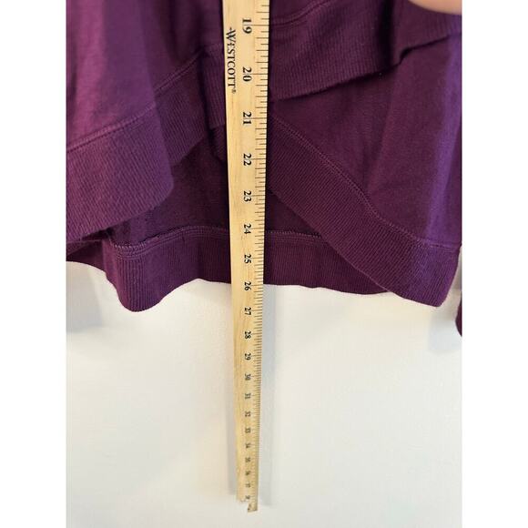 Athleta Womens Serenity Modal Purple Crossover Sweatshirt Athleisure Size Small - Picture 7 of 7
